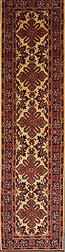 Afghan Kazak Yellow Runner 10 to 12 ft Wool Carpet 27738