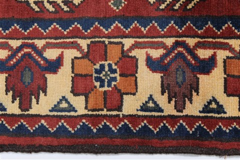 Turkman Beige Runner Hand Knotted 210 X 99 Area Rug 250-27740 Image 4