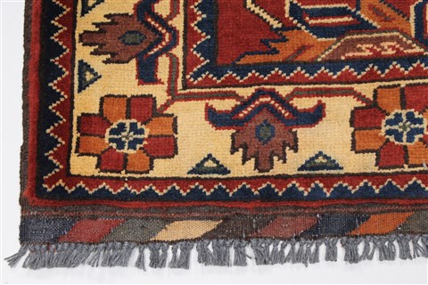 Turkman Beige Runner Hand Knotted 210 X 99 Area Rug 250-27740 Image 6