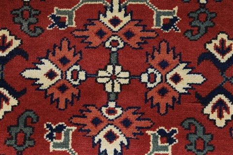 Turkman Beige Runner Hand Knotted 210 X 99 Area Rug 250-27742 Image 2