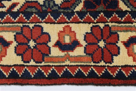 Turkman Beige Runner Hand Knotted 210 X 99 Area Rug 250-27742 Image 7