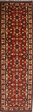 Indian Turkman Beige Runner 10 to 12 ft Wool Carpet 27742