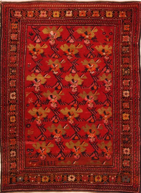 Karabakh Red Hand Knotted 41 X 55 Area Rug 100-27746 Image 0