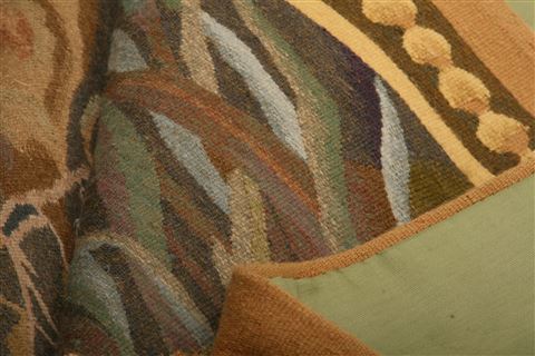 Aubusson Multicolor Hand Woven 52 X 59 Area Rug 100-27747 Image 3