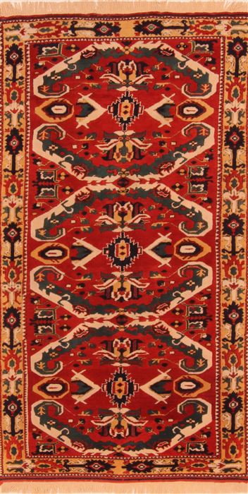 Shirvan Red Hand Knotted 36 X 63 Area Rug 253-27749 Image 0