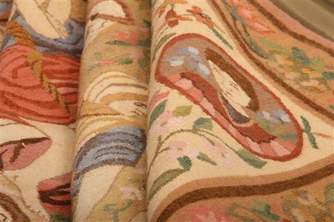 Aubusson Yellow Hand Knotted 51 X 710 Area Rug 253-27750 Image 3