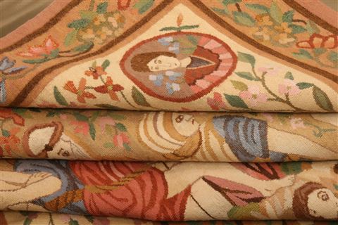 Aubusson Yellow Hand Knotted 51 X 710 Area Rug 253-27750 Image 4