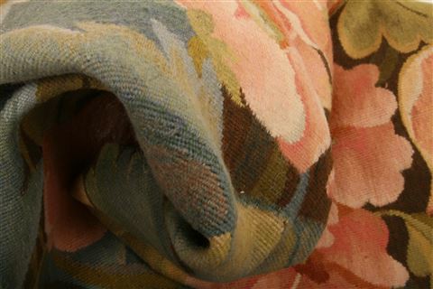 Aubusson Green Hand Knotted 51 X 67 Area Rug 253-27751 Image 1