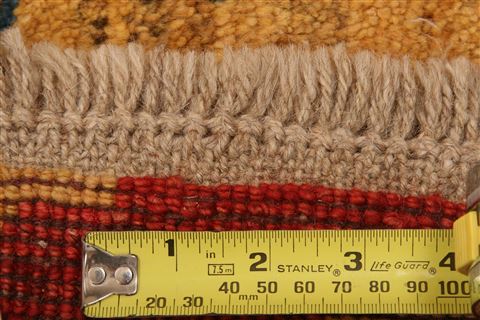 Gabbeh Yellow Hand Knotted 24 X 46 Area Rug 253-27755 Image 5