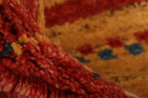 Gabbeh Yellow Hand Knotted 24 X 46 Area Rug 253-27755 Image 7