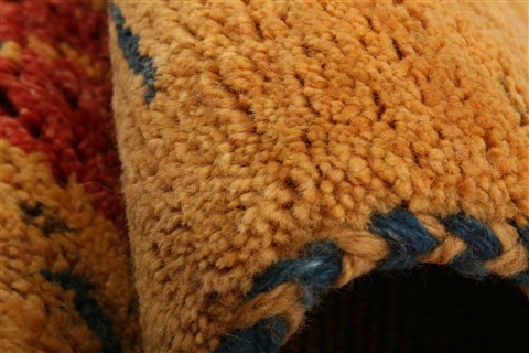 Gabbeh Yellow Hand Knotted 24 X 46 Area Rug 253-27755 Image 8
