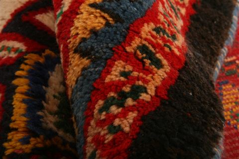 Gabbeh Red Hand Knotted 211 X 40 Area Rug 253-27756 Image 2