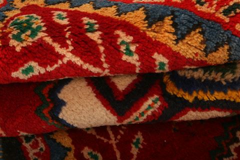 Gabbeh Red Hand Knotted 211 X 40 Area Rug 253-27756 Image 3