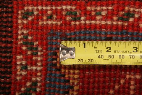 Gabbeh Red Hand Knotted 211 X 40 Area Rug 253-27756 Image 4