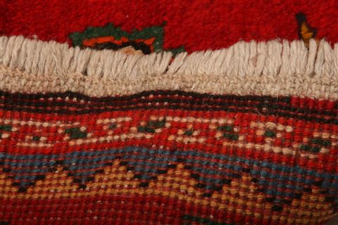 Gabbeh Red Hand Knotted 211 X 40 Area Rug 253-27756 Image 5