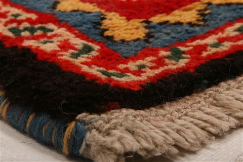 Gabbeh Red Hand Knotted 211 X 40 Area Rug 253-27756 Image 6