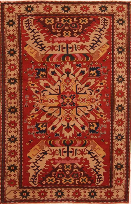Kazak Red Hand Knotted 411 X 75 Area Rug 253-27757 Image 0