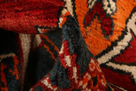 Gabbeh Red Hand Knotted 37 X 83 Area Rug 100-27758 Image 1