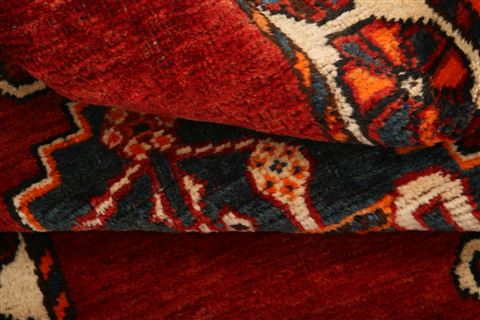 Gabbeh Red Hand Knotted 37 X 83 Area Rug 100-27758 Image 2