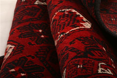 Bokhara Red Runner Hand Knotted 26 X 97 Area Rug 100-27760 Image 2
