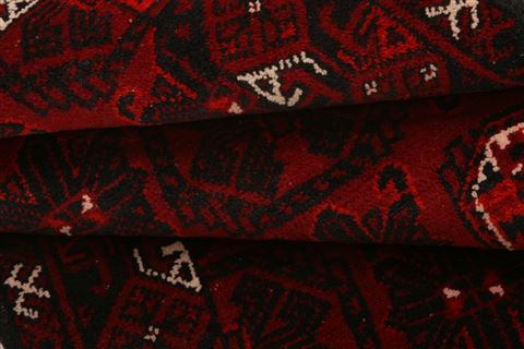Bokhara Red Runner Hand Knotted 26 X 97 Area Rug 100-27760 Image 3