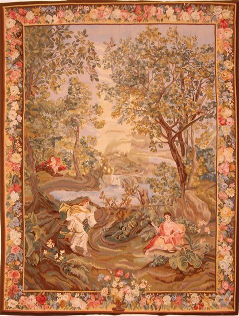 Aubusson Multicolor Runner Hand Knotted 37 X 810 Area Rug 253-27765 Image 0