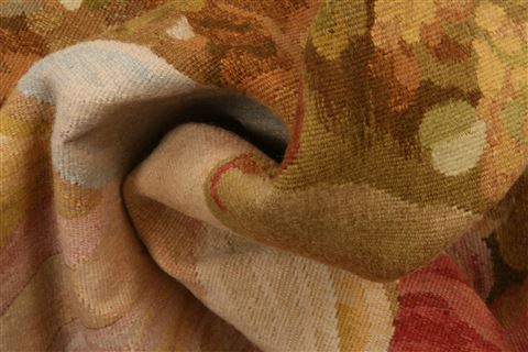 Aubusson Multicolor Tapestry 82 X 100 Area Rug 253-27766 Image 1