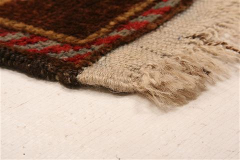 Baluch Brown Hand Knotted 34 X 66 Area Rug 100-27767 Image 4