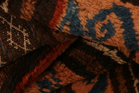 Baluch Orange Runner Hand Knotted 35 X 610 Area Rug 100-27768 Image 1