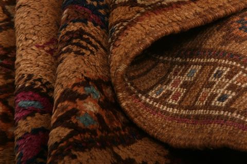 Baluch Beige Hand Knotted 36 X 62 Area Rug 100-27772 Image 2
