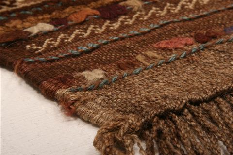 Baluch Beige Hand Knotted 36 X 62 Area Rug 100-27772 Image 7