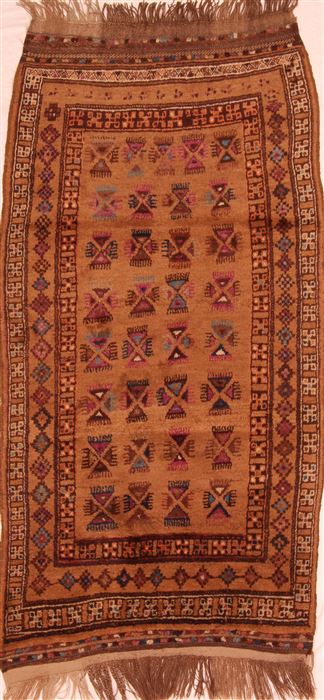 Baluch Beige Hand Knotted 36 X 62 Area Rug 100-27772 Image 0