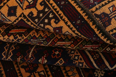 Baluch Multicolor Hand Knotted 37 X 610 Area Rug 100-27774 Image 4