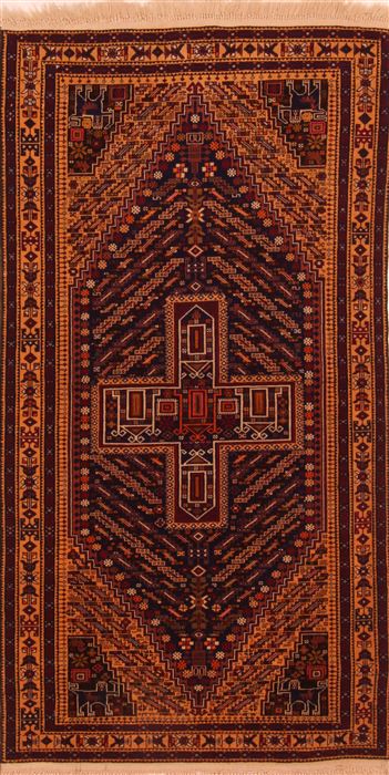 Baluch Multicolor Hand Knotted 37 X 610 Area Rug 100-27774 Image 0