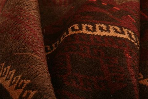 Baluch Red Hand Knotted 29 X 62 Area Rug 253-27776 Image 2