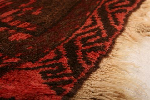 Baluch Red Hand Knotted 29 X 62 Area Rug 253-27776 Image 5