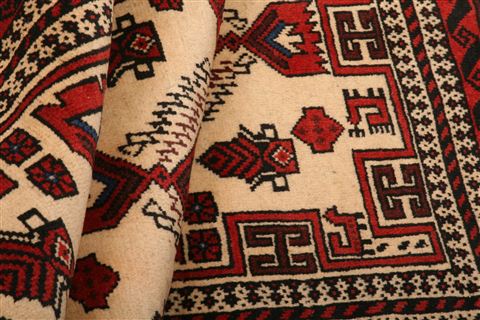 Baluch Red Hand Knotted 31 X 59 Area Rug 253-27778 Image 2