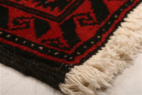 Baluch Red Hand Knotted 31 X 59 Area Rug 253-27778 Image 5
