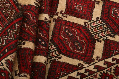Baluch Beige Hand Knotted 34 X 63 Area Rug 100-27779 Image 2