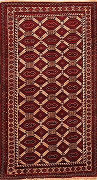 Afghan Baluch Beige Rectangle 3x5 ft Wool Carpet 27779