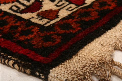 Baluch Red Hand Knotted 38 X 62 Area Rug 100-27781 Image 5