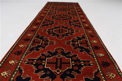 Kazak Red Runner Hand Knotted 211 X 99 Area Rug 250-27784 Image 2