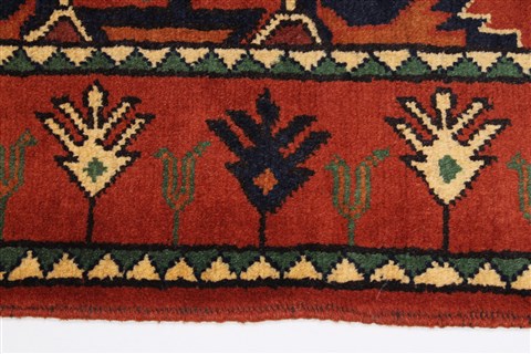 Kazak Red Runner Hand Knotted 211 X 99 Area Rug 250-27784 Image 3