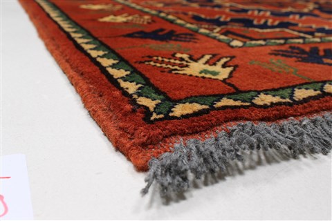 Kazak Red Runner Hand Knotted 211 X 99 Area Rug 250-27784 Image 6