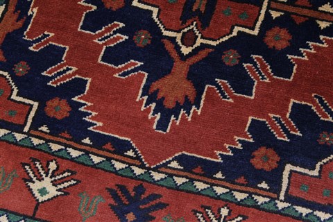 Kazak Red Runner Hand Knotted 211 X 99 Area Rug 250-27784 Image 8