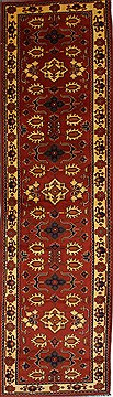 Afghan Kazak Red Runner 10 to 12 ft Wool Carpet 27788