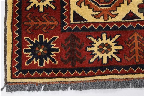 Kazak Yellow Runner Hand Knotted 29 X 100 Area Rug 250-27789 Image 7