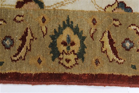 Chobi White Runner Hand Knotted 31 X 102 Area Rug 250-27790 Image 3