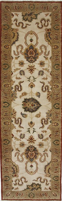 Chobi White Runner Hand Knotted 31 X 102 Area Rug 250-27790 Image 0