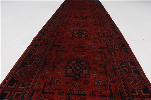 Shahre Babak Blue Runner Hand Knotted 27 X 96 Area Rug 250-27791 Image 1